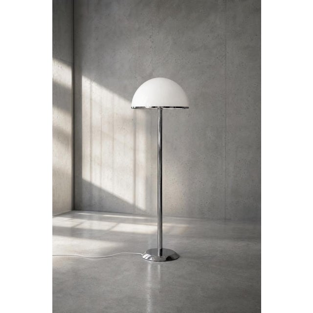 Vintage Swedish Chrome and White Acrylic Floor Lamp from Nybro Armaturfabrik, 1970s For Sale - Image 16 of 16