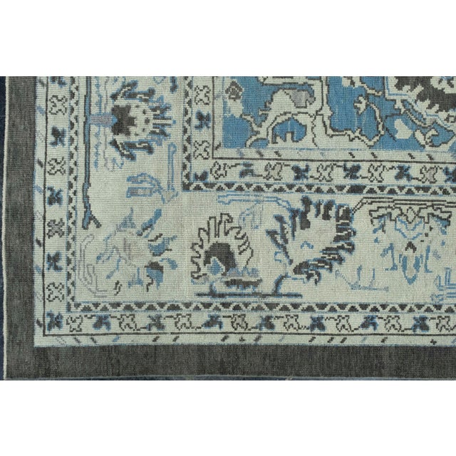 Turkish Turkish Oushak Rug 10'2" x 13'1" #18575 For Sale - Image 3 of 8