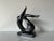 Vintage Black & White Marble Abstract Woman Sculpture For Sale - Image 9 of 10
