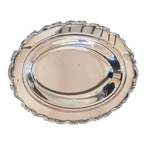 Antique Wm a Rogers Serving Dish Platter Skirted 1920s Silver Plated