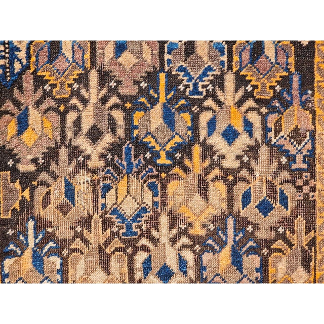 Antique Baluch Tribal Area Rug, Handwoven Wool, Allover Geometric Pattern For Sale - Image 4 of 18