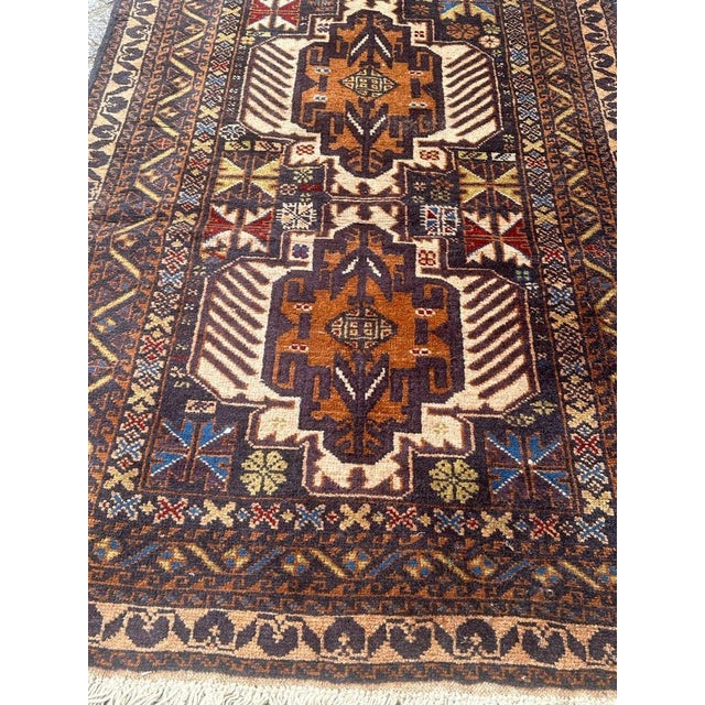Turkmen Baluch Rug, 1970s For Sale - Image 10 of 18