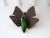 Midcentury Big Italian Rare Butterfly Detailed Green Glass Body Sconce For Sale - Image 4 of 12