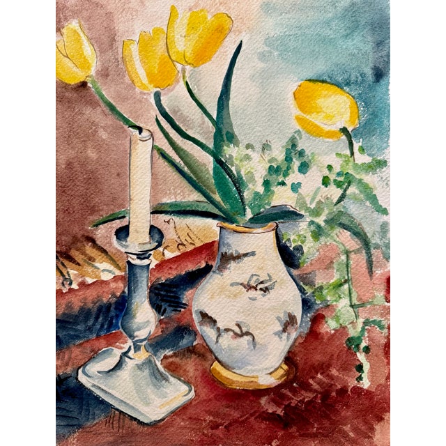 Original watercolor on paper by Henry Emil Salloch, also known as Heinz Emil Salloch, the German-born American artist and...