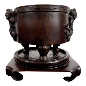 Chinese Bronze Pixiu Handles Censer