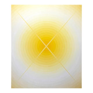 Contemporary Abstract Acrylic on Canvas "Light Interaction (Naples Yellow Light)" by Andy Harwood For Sale