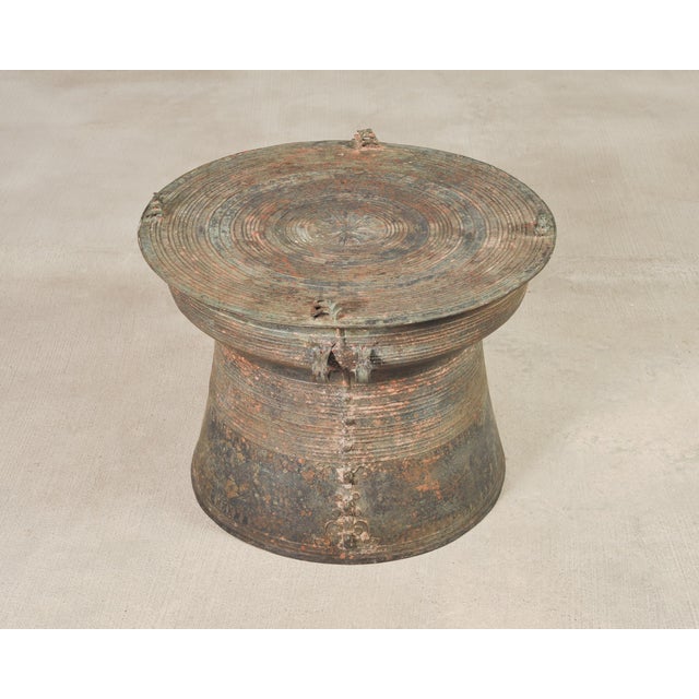 Pair of Southeast Asian Bronze Rain Drums or Drinks Tables For Sale In Sacramento - Image 6 of 18