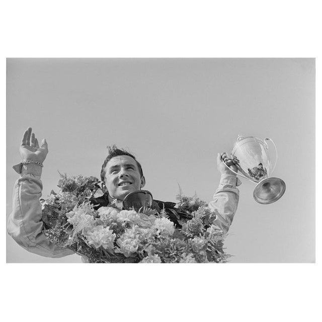 'Jackie Stewart Wins the International Trophy' Unframed Archival Pigment Print For Sale