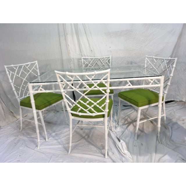 Faux Bamboo Patio Dining Set Chairish