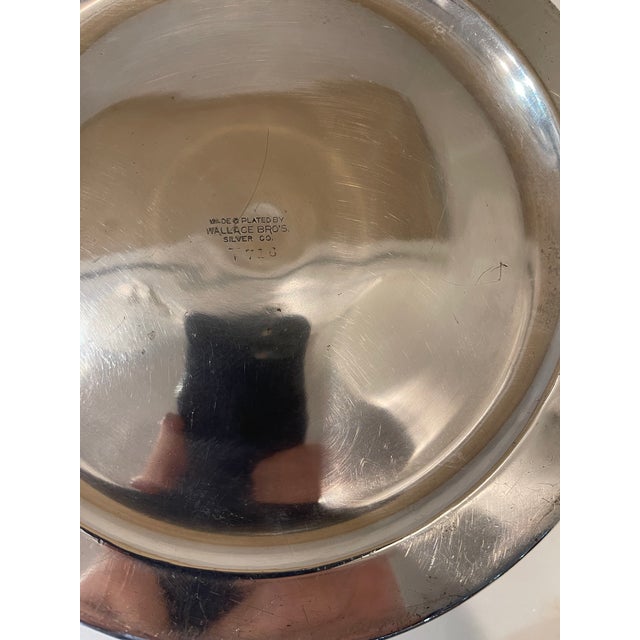 1940s Vintage Wallace Brothers Silverplated Planter With Ceramic Insert For Sale - Image 5 of 7