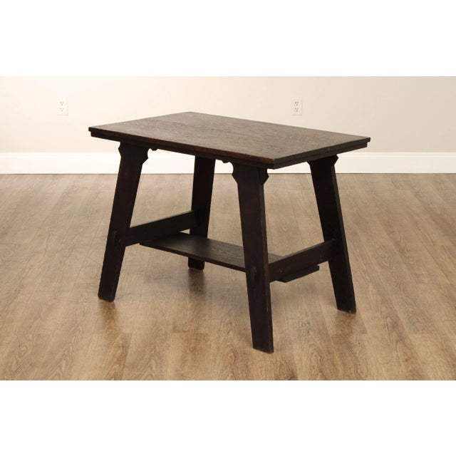 Wood Lestershire Furniture Co. Mission Oak Library Table For Sale - Image 7 of 12