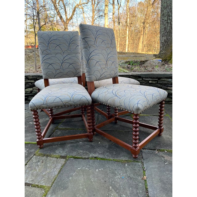 2010s Dining Chairs by Century With Barley Twist Legs S/4 For Sale - Image 5 of 12