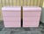 Postmodern A Pair of Custom Made Postmodern Pink Waterfall Formica Nightstands. Circa 1980s For Sale - Image 3 of 18