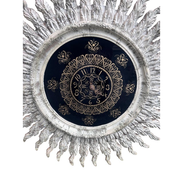 Mid 20th Century Mid Century Modern Starburst Clock For Sale - Image 5 of 11