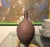 1990s Transitional Textured Brown Ceramic Vessel For Sale - Image 5 of 5