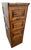 Vintage Tiger Oak File Cabinet Four Drawers One Locks Paneled Sides Legal Size For Sale