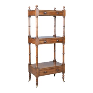 1860s Victorian Mahogany Three Tier Display Stand For Sale