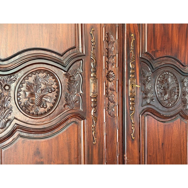 Brown Vintage Mahogany Armoire / Wardrobe For Sale - Image 8 of 8