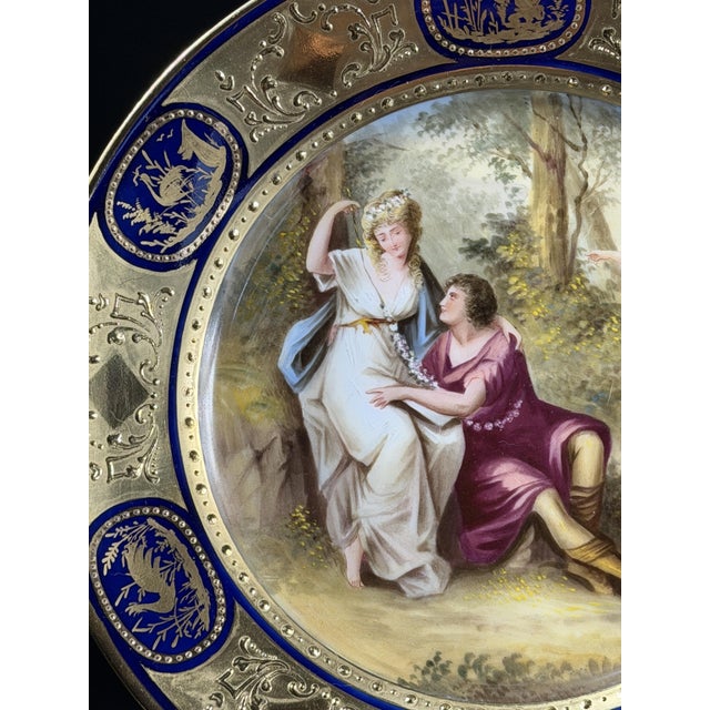 Porcelain Rinaldo and Armida Cabinet Plate by F. Ott for Royal Vienna, 19th Century For Sale - Image 9 of 14