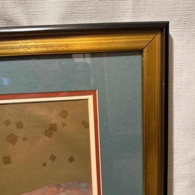 Late 20th Century Japanese Crane & Morning Glory Print by Turtle and Crane - Styled After James Mont & Tony Duquett For Sale - Image 9 of 10