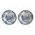 Vintage Johnson Brothers Blue & White "Coaching Scenes" 9.5" Dinner Plates - Set of 2 For Sale