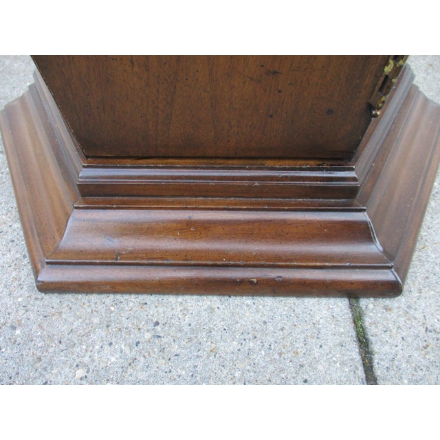 Vintage Burl Wood Top Side Table With Ribbon and Bow Motif For Sale - Image 9 of 12