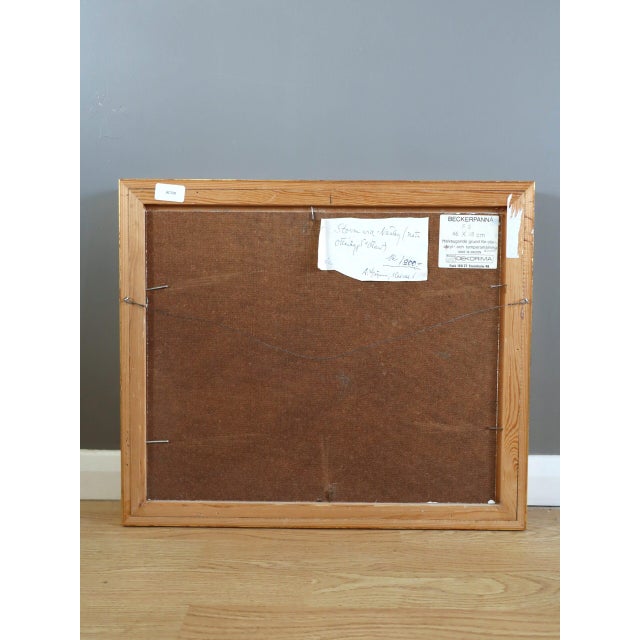 1978 Modernist 'Drift at Low Tide' Expressive Original Coastal Landscape Oil Painting, Framed For Sale - Image 12 of 12