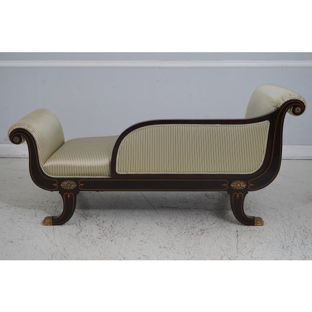 Vintage Regency Style Recamier Chaise Lounge For Sale - Image 4 of 12