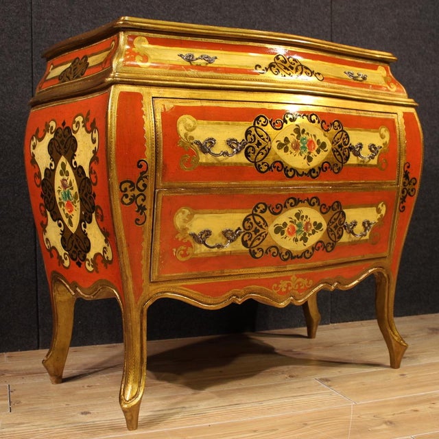 Small 20th Century Tuscan Lacquered Dresser, 1960s For Sale - Image 6 of 13
