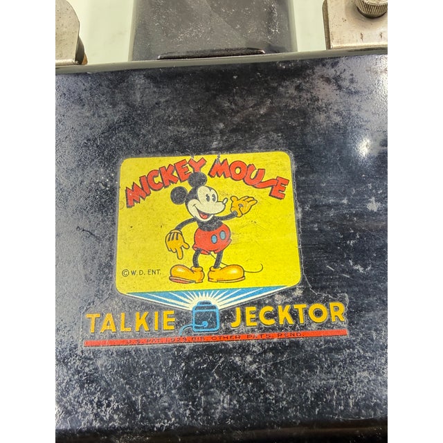 Mid-Century Modern Rare 1930s Vintage Disney Mickey Mouse “Talkie Jecktor” Toy Film Projector & Phonograph For Sale - Image 3 of 5