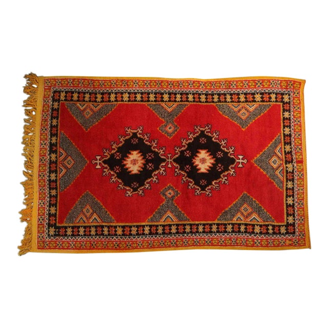 Vintage Tribal African Rug, Morocco 1960s For Sale