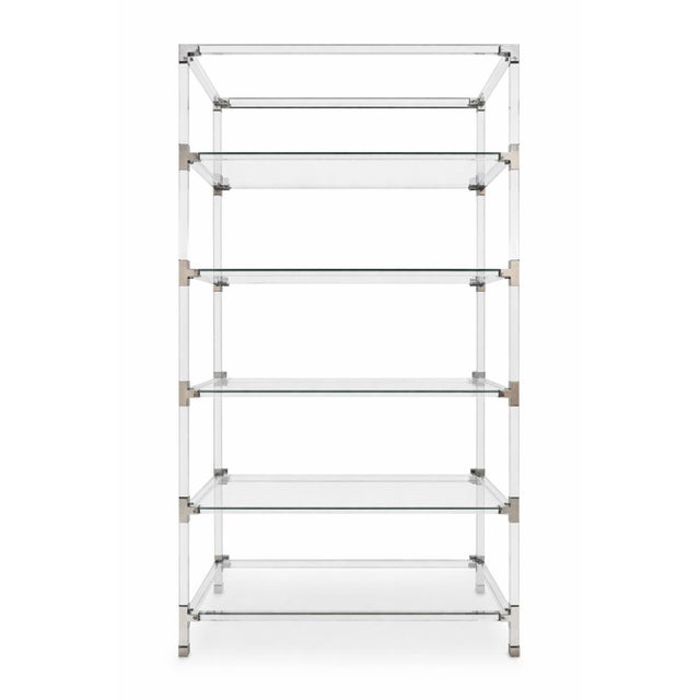 American Pair Large Acrylic Etageres in the Style of Charles Hollis Jones. u.s.a. 1970's For Sale - Image 3 of 7