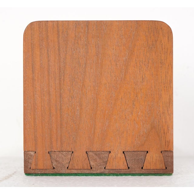 Wood Pair of Vintage Oak & Brass Ducks Bookends For Sale - Image 7 of 13