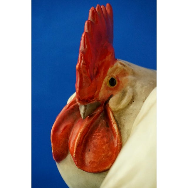 Large 20th Century Sculpture of a Pair of Roosters in Stoneware Ceramic by Guido Cacciapuoti, Italy For Sale - Image 18 of 18