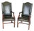 Georgian Revival Gainsborough Chairs in Leather, 1900, Set of 2 For Sale