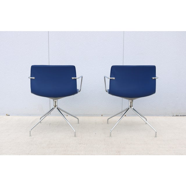 Italian Modernism Lievore Altherr Molina for Arper Catifa Swivel Chairs - A Pair For Sale - Image 9 of 18