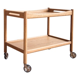 Mid-Century Modern Teak Serving Trolley by Andreas Tuck, Denmark, 1960s For Sale