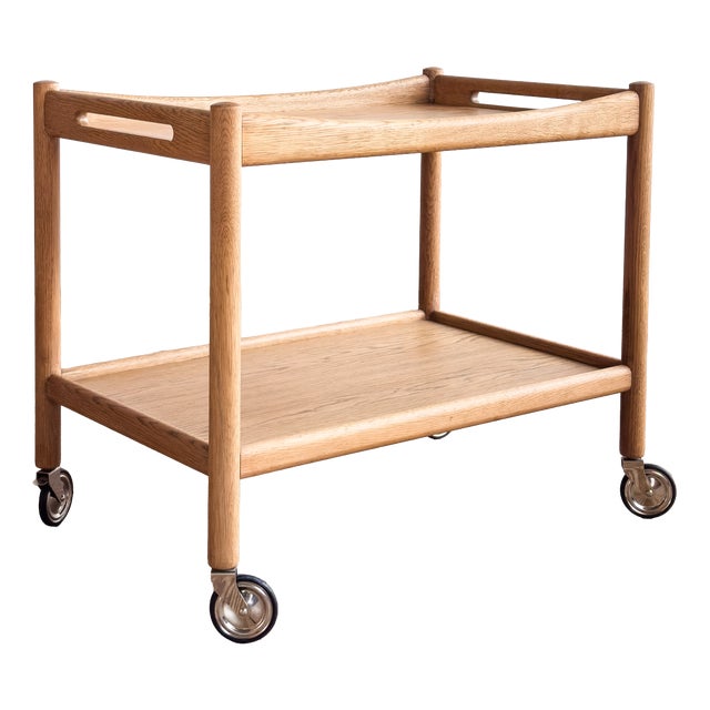 Mid-Century Modern Teak Serving Trolley by Andreas Tuck, Denmark, 1960s For Sale