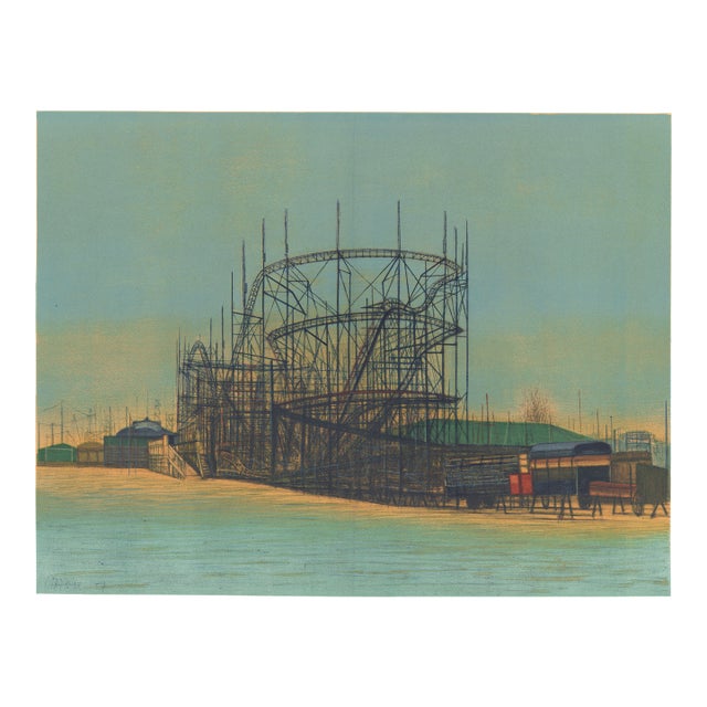 1959 Jean Carzou Lithograph "Le Scenic-Railway" For Sale