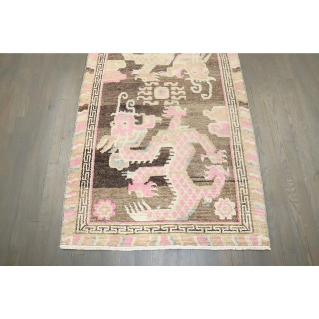 Vintage Zabihi Collection Dragon Rug - 3'1" x 5'7" For Sale - Image 4 of 12