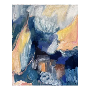"Freshen the Flowers" Contemporary Abstract Expressionist Oil Painting by Monica Shulman
