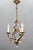 Italian Florentine Golden Metal Three-Light Chandelier with Porcelain Roses, 1970s For Sale - Image 14 of 18