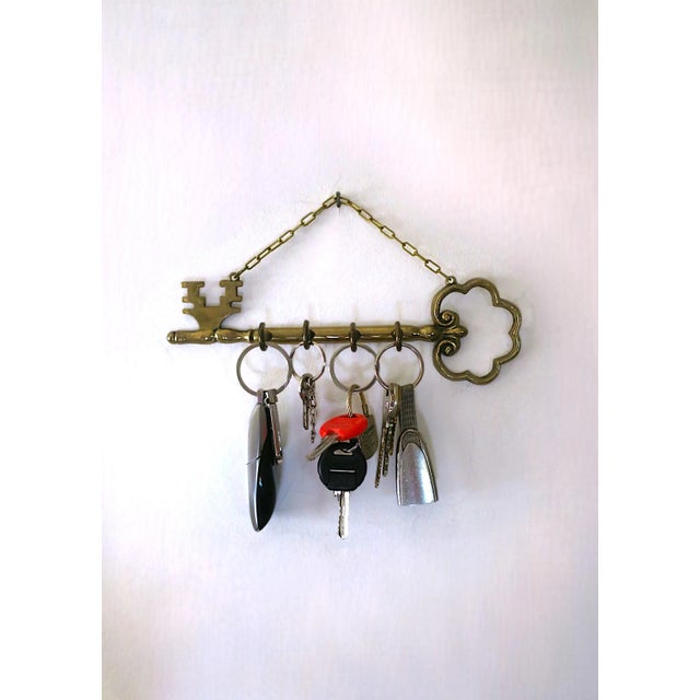 Victorian Brass Wall Key Holder For Sale - Image 3 of 5