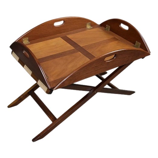 Mahogany Folding Butler Table, 1940 For Sale