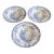 Antique Staffordshire Blue Transfer "Corinthian" Pattern Soup Bowls, Set of Three, Circa 1820s–1840s For Sale