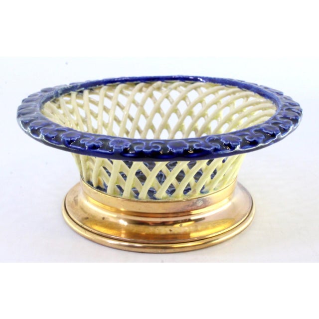 Metal Cut-Out Porcelain Ring For Sale - Image 7 of 8