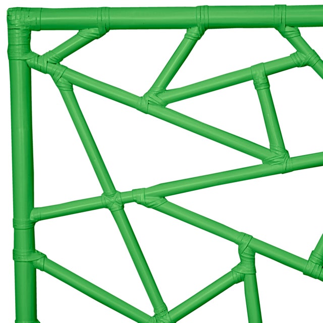 David Francis Tiffany Platform Bed Queen, Bright Green For Sale - Image 4 of 7