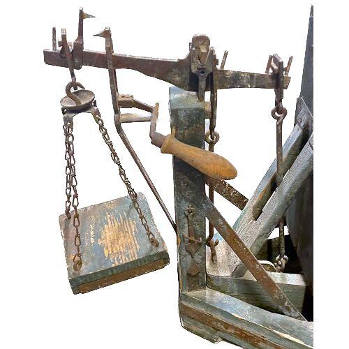 Wood Antique French Provincial Scale For Sale - Image 7 of 7