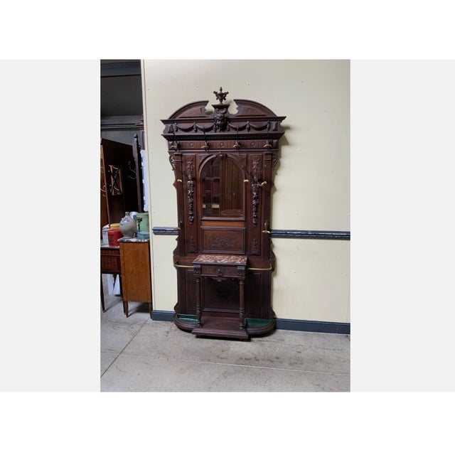 Antique Neo-Renaissance Wall Wardrobe, 1880 For Sale - Image 12 of 12