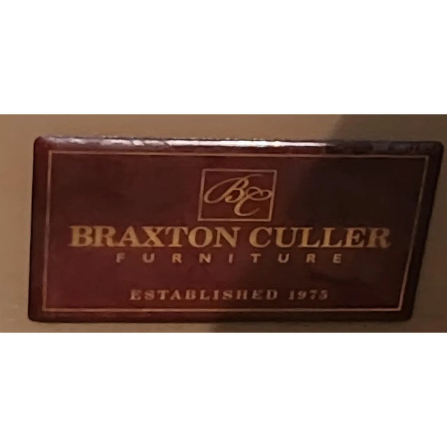 An extraordinary demilune accent chest by Braxton Culler Furniture executed in a sophisticated coastal organic modern...
